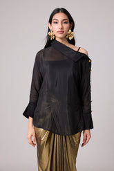 Erica Organza Shirt - Black